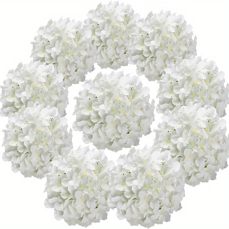 60 Pack Hydrangea Artificial Flowers Heads With Stems, Fake Hydrangea Flowers For Wedding Centerpiece Bouquets DIY Home Garden Party Decor