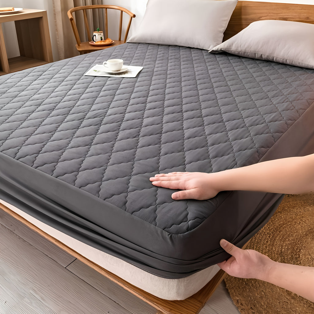 Fitted Sheet Mattress Protector- 100% Polyester, Full Coverage Bedding Cover with Secure Fit, Machine Washable, for Bedroom, Guest Room, with Deep Pocket, Fitted Bed Sheet