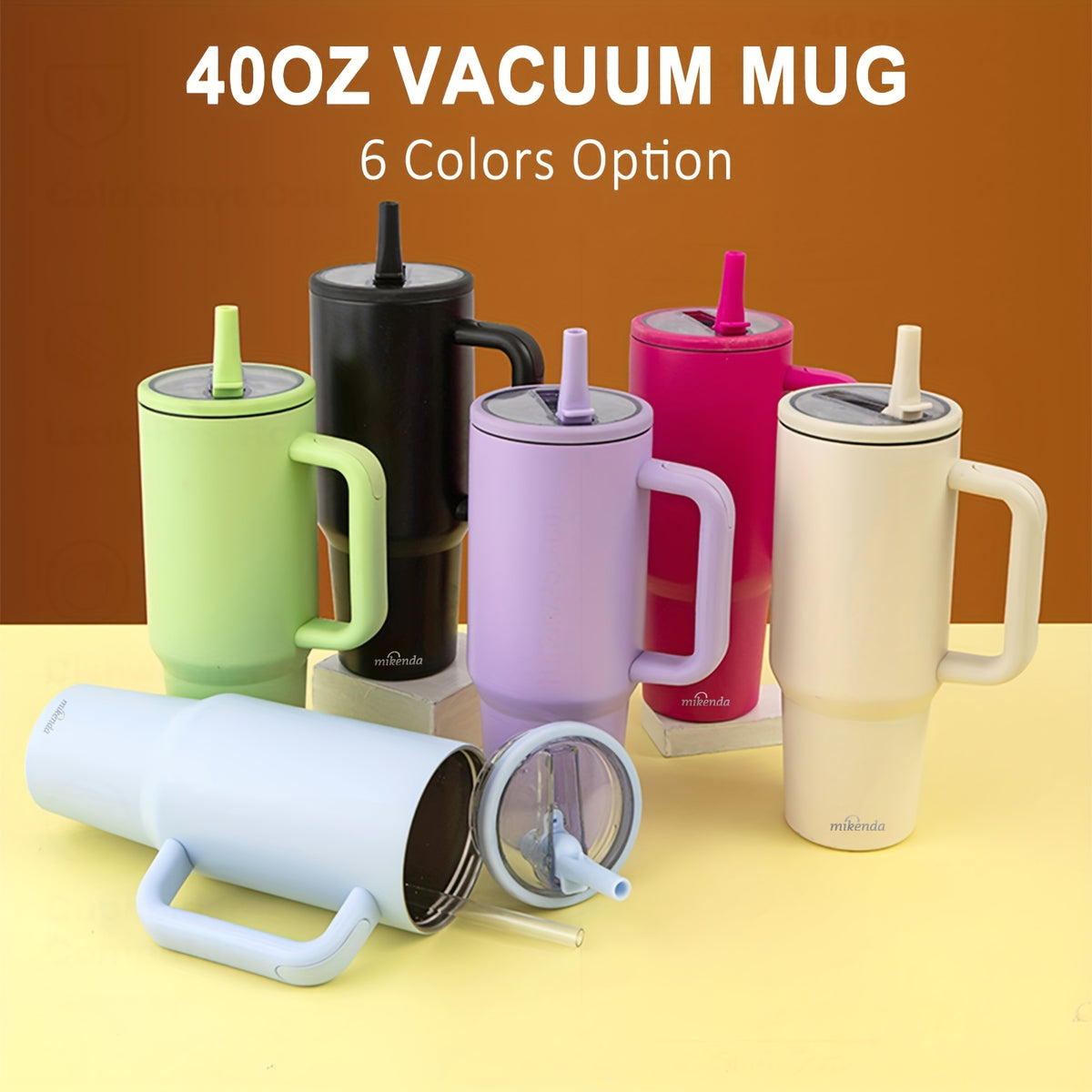 1pc Foldable Straw Stainless Steel Insulated Tumbler with Lid And Straw, Double Wall, 6 Colors Available, Keeps Hot 12H/Cold 24H, Suitable for Home, Office, Car, And Travel, Great for Christmas, Thanksgiving, And Birthday Gifts, Local Warehouse.