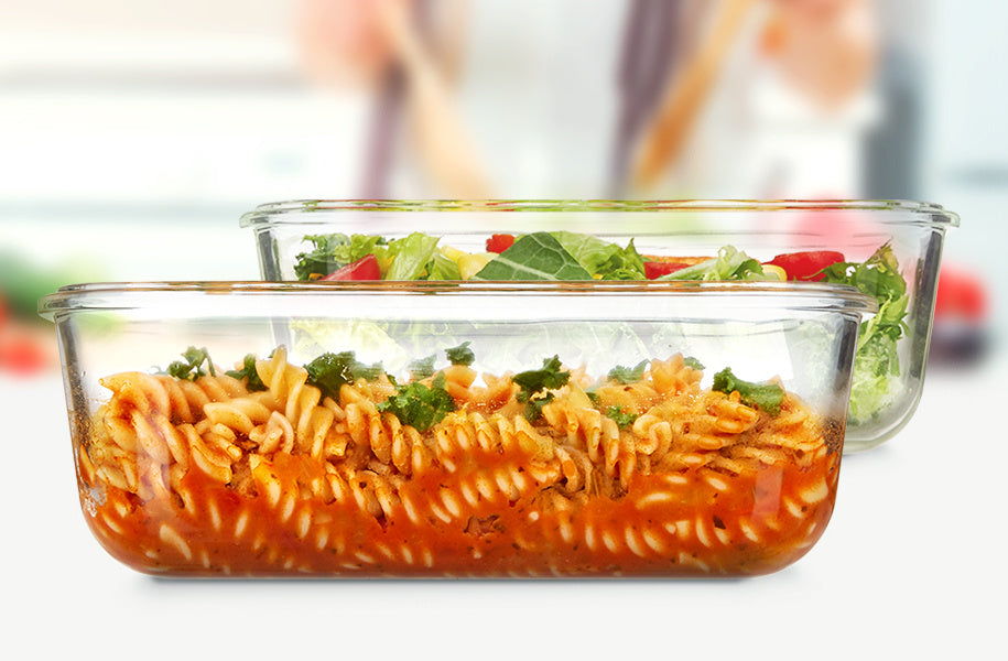 2Pack 1860ml/ 63oz Large Glass Storage Containers With Lids, Baking Container With Snap Airtight Lids For Microwave, Oven, Meal Prep Food Container Set, Leak Proof, For Freezer, Dishwasher