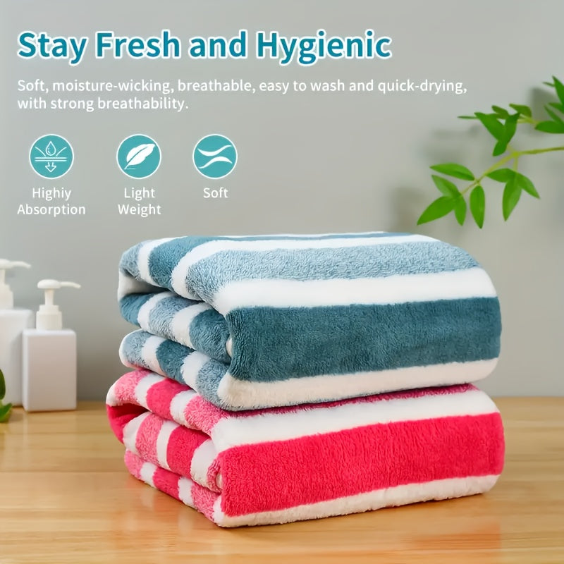 9/15pcs Classic Towel Set, No Hair Loss, Super Absorbent, Super Soft Two-Color Striped Interval Bath Towel Combination, Including 2/5 Large Bath Towels, 2/5 Large Face Towels, 5 Hand Towels, Bathroom Supplies, And Beach Essentials
