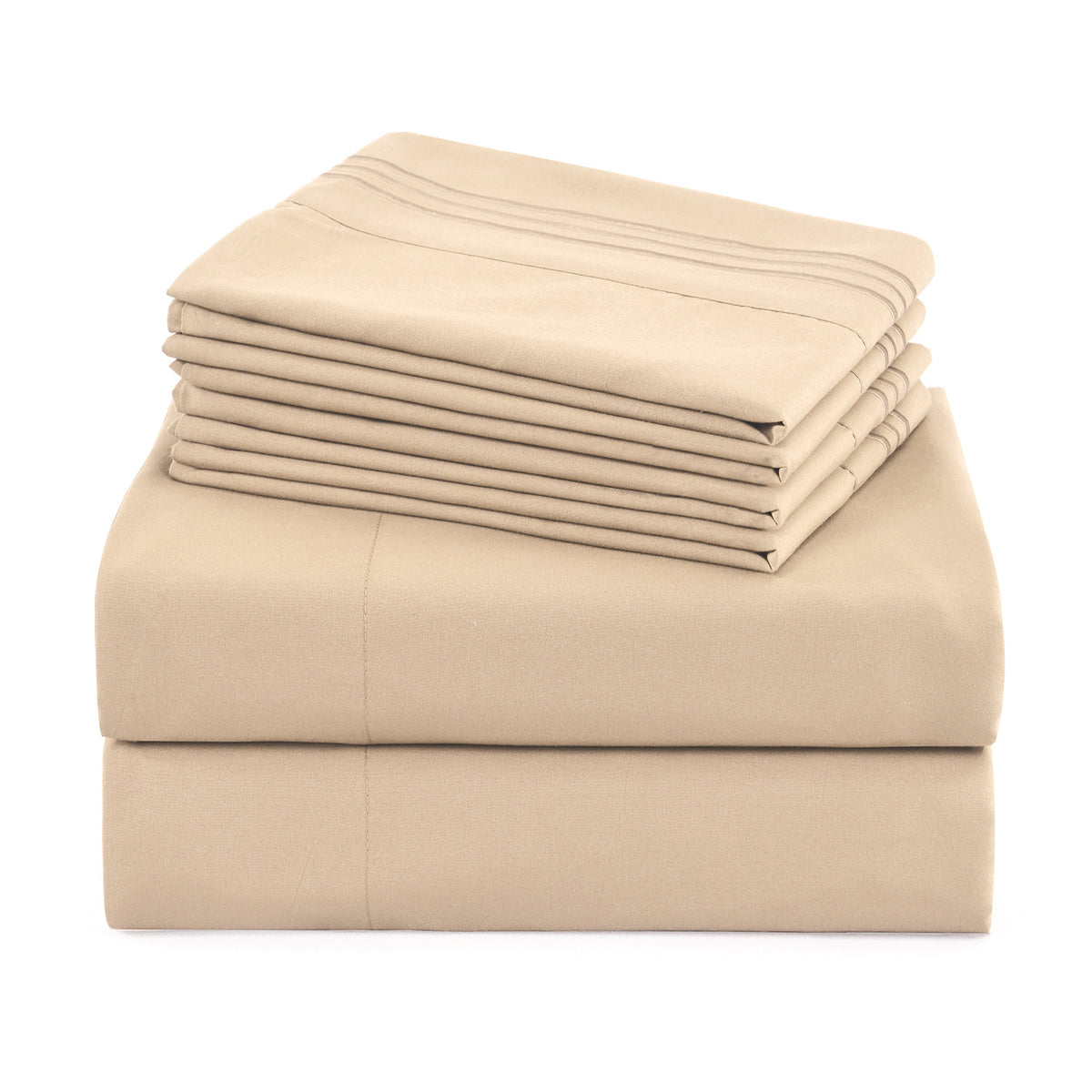 100 GSM Microfiber Sheet Set with Pillowcases, Soft Breathable Solid Color Bedding, Machine Washable Twin Full Queen King Bedroom Essentials