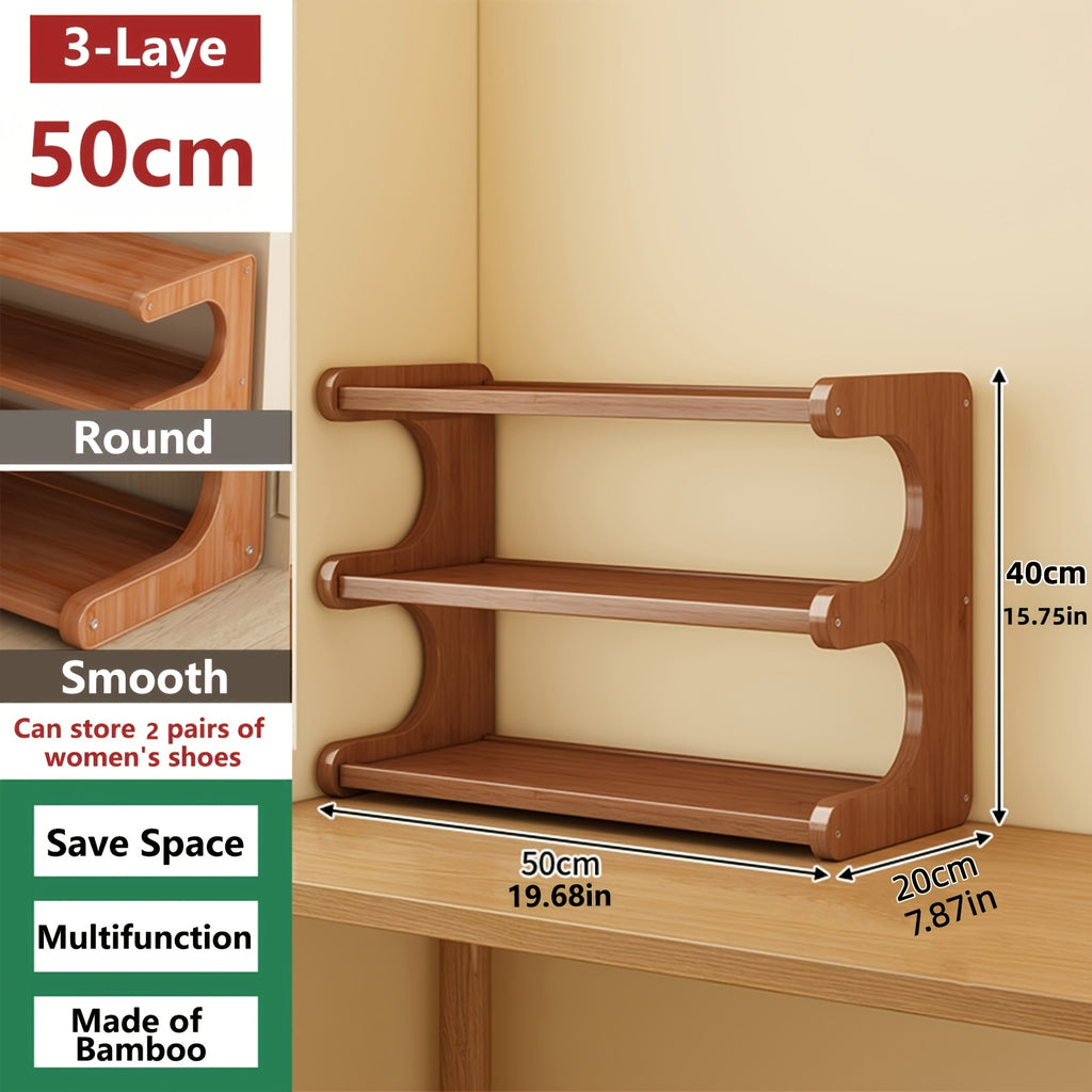 3/5/6-tier Shoe Rack, Practical Storage Shelf, Space-saving Design, Multi-layer Independent Storage Rack, Wood Grain Finish, Easy to Assemble, Self-standing Cube Shoe Storage Rack, Suitable for Dorm Rooms and Entryways, Easy to Assemble, Brown