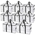 Extra Large Moving Bags 8 Pack with Zippered Lids and Strong Carry Handles, Heavy-Duty Storage Totes for Winter Clothes, Bedding and Home Organization