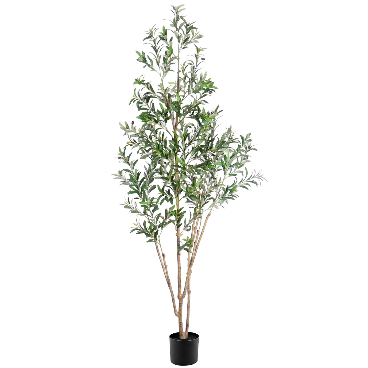 6ft Artificial Olive Tree Thicken Trunk Indoor Tall Faux Plants Fake Tree for Home Living Room Kitchen Decor House Spring Summer Decoration
