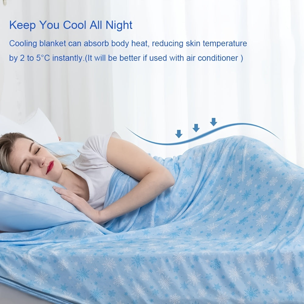 Cooling Blanket for Hot Sleepers, Lightweight Breathable Summer Blanket, Soft Cool-Touch Fabric, Machine Washable Bed & Sofa Blanket for Bedroom, Guest Room, Home Office, Travel And Everyday Indoor Use