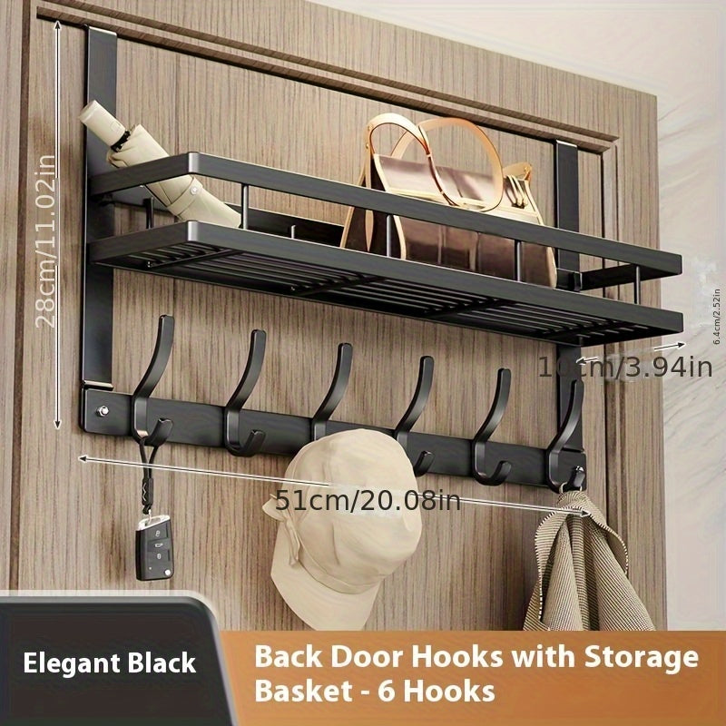Multifunctional Metal Easy-Install Over-the-Door Storage Rack for Bedroom, Bathroom & Kitchen Organization, A Perfect Gift for Christmas And Halloween