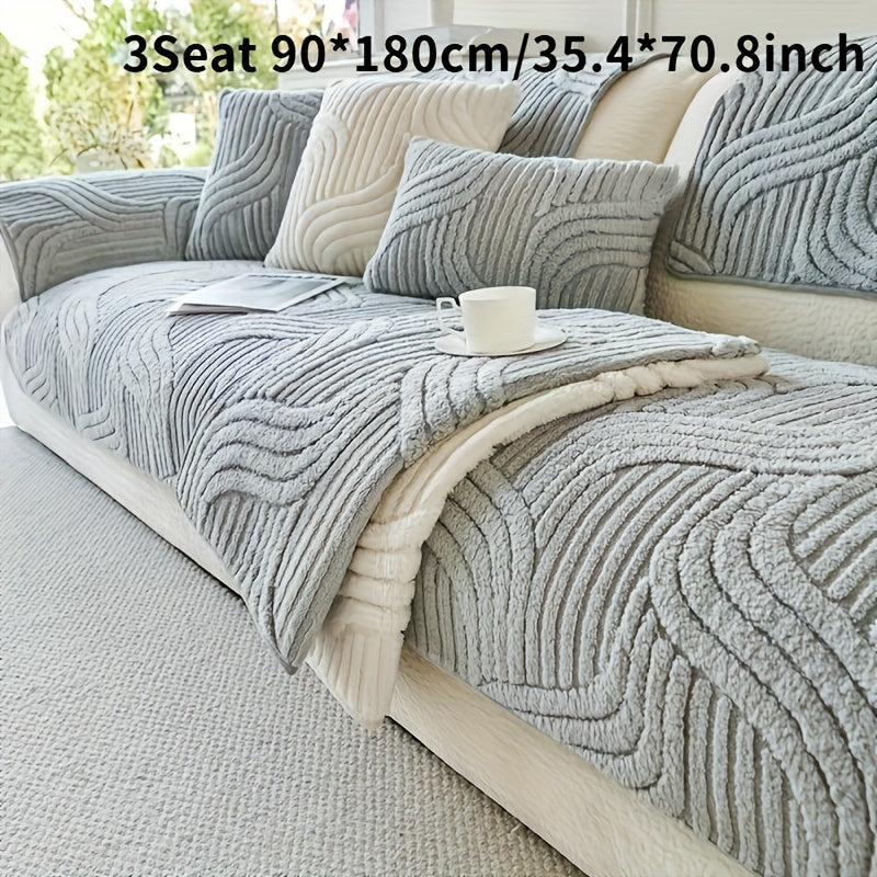 A Plush Non-Slip Sofa Cushion Cover: Luxury Modern, Pet-proof, Breathable, Stylish Home Decor for Living Room, Bedroom, Or Office.