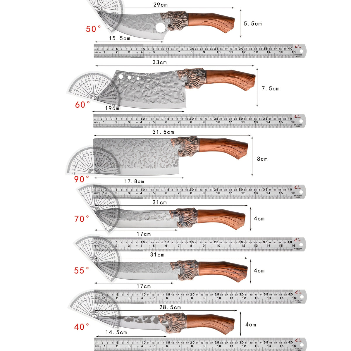 7pcs Professional Stainless Steel Kitchen Knife Set- Includes Boning Knife, Slicing Knife, Carving Knife, Fish Knife, Butcher Knife, And Scissors- Ultra Sharp, Suitable For Meat And Fish, Forged Set, Bone Knife, Multi-Piece Knife Set, Professio