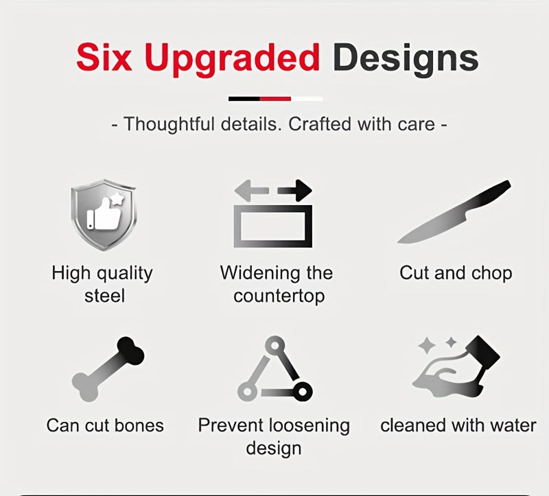 Stainless Steel Manual Slicer Meat Cutter Cutter Slicing Knife Easy To Clean Stainless Steel Manual Meat Cutter Suitable For Frozen Beef, Vegetables And Bones, Ideal Kitchen Gadget