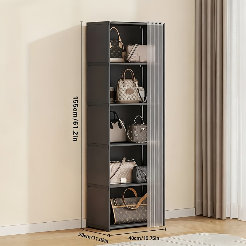 Single/Double Row Multi-Purpose Storage Rack, Easy to Install, 15.75/31.5-Inch Simple Clothing Storage Cabinet, Dustproof And Clutter-Free Bookcase, Suitable for Offices, Classrooms, Living Rooms, Bedrooms, Dormitories, for Organization And Storage