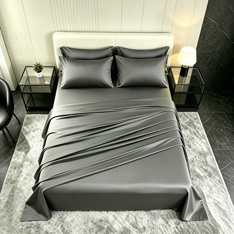 Ultra Soft Machine Washable Luxury Bed Sheet Set, 3/4pcs The Set Includes 1 Bed Cover, 1 Bed Sheet And 1/2 Pillowcase. 15.75" Deep Pocket, Shrinkage & Fade ResistantSuitable for Home Bedrooms, Guest Rooms And Hotels.