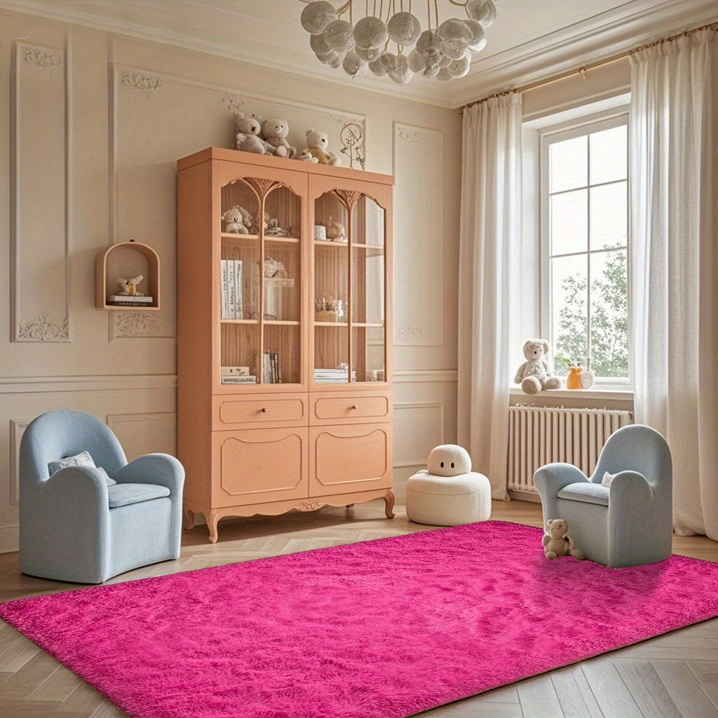 1pc Of Ultra Soft And Thick Fluffy Living Room Carpet, Non Slip, Soft, Comfortable, Fashionable, High-end, Available In Various Sizes And Colors. The Carpet Can Be Used for Bedroom, Dining Room, Living Room, And Office Decoration, Home Decoration