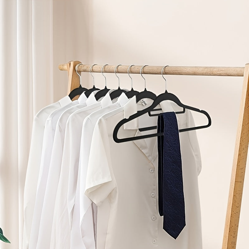 20/50 Pack Heavy-Duty Velvet Hangers, Non-Slip Design with 360° Swivel Hooks & Tie Racks, Essential for Home Organization, Dorm Storage, Prevents Clothes from Slipping, Deforming, Space-Saving Durable Hanging Tool for Wardrobes