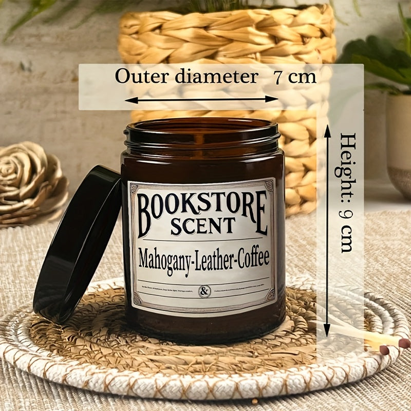 Bookstore Scented Soybean Candle - High-quality Scented Candle With A Nostalgic Bookish Aroma And A Long Burning Time.The Perfect Gift For Book Lovers, Relaxation And Home Decoration. Mother'S Day Gift Teacher'S Gratitude Gift