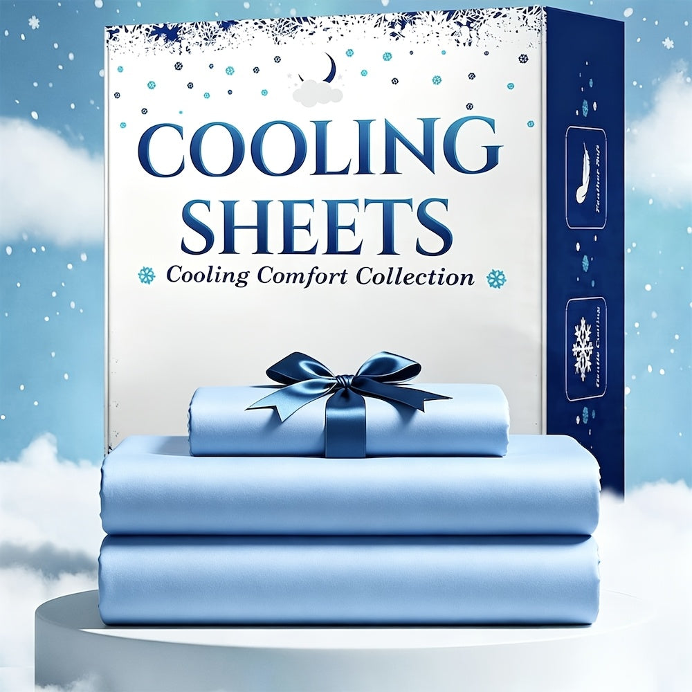 3/4pcs Cooling Bamboo Bed Sheet Set, Kids 4000 TC Extra Deep Pocket 20 Inch Bed Sheet, Luxury Soft Hotel & Cooling Sheet Set for Hot Sleepers, Wrinkle And Shrink Resistant, Fitted Sheet And Flat Sheet And Pillowcases