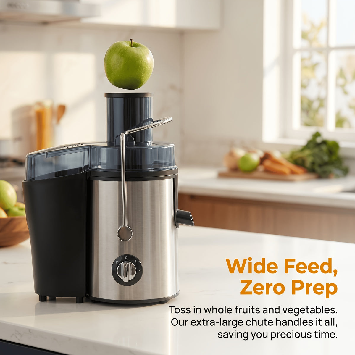 Fruit And Vegetable Centrifugal Juicer - 2-speed Adjustable Juicer with 3-inch Wide Feed Chute, Equipped with A 0.52-quart Juice Cup And A 54oz Pulp Container, Easy-to-clean Electric Juicer