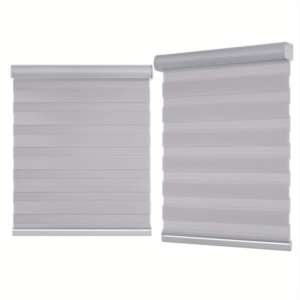 Cordless Zebra Blinds Suitable for Home Windows & Doors - Cordless Pull Down Roller Shades with Dual Layer Light Filtering & Blackout Privacy, Modern Vinyl// Window Treatments for Bedroom,, - Easy Install