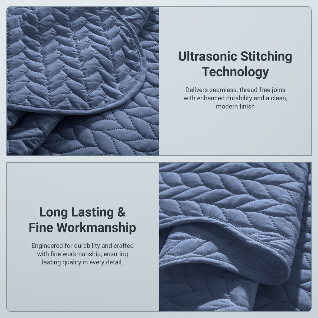 Lightweight Quilted Bedspread – Soft and Breathable Quilt Set, All Season Microfiber Bedding, Modern Style Soft Bedding Set, Twin, Full / Queen, King Sizes, Machine Washable Halloween Christmas