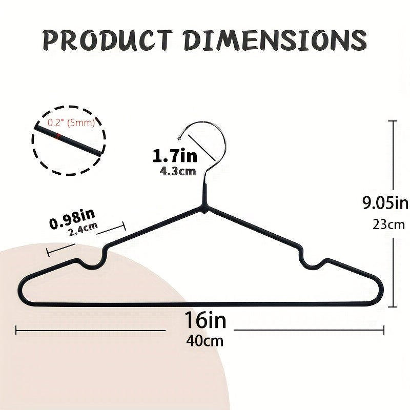 100pcs/50pcs/30pcs, High Manganese Steel Coated Non-slip Hangers, Thickened And Reinforced, Upgraded Weight Capacity, Waterproof And Rust-proof, for Home Use, Commercial Use, Closet Organization And Storage, Coat Hangers, Suit Hangers, Space-saving