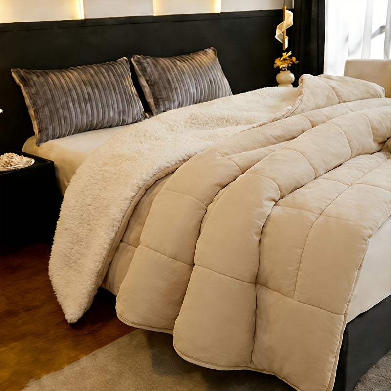 2/3 Pc Sherpa Fleece Blanket for Sofa and Bed, Extra Thick Plush Microfiber, Lightweight Reversible Soft Cozy Warm Luxury Bed Blanket, Single Double Bed Size