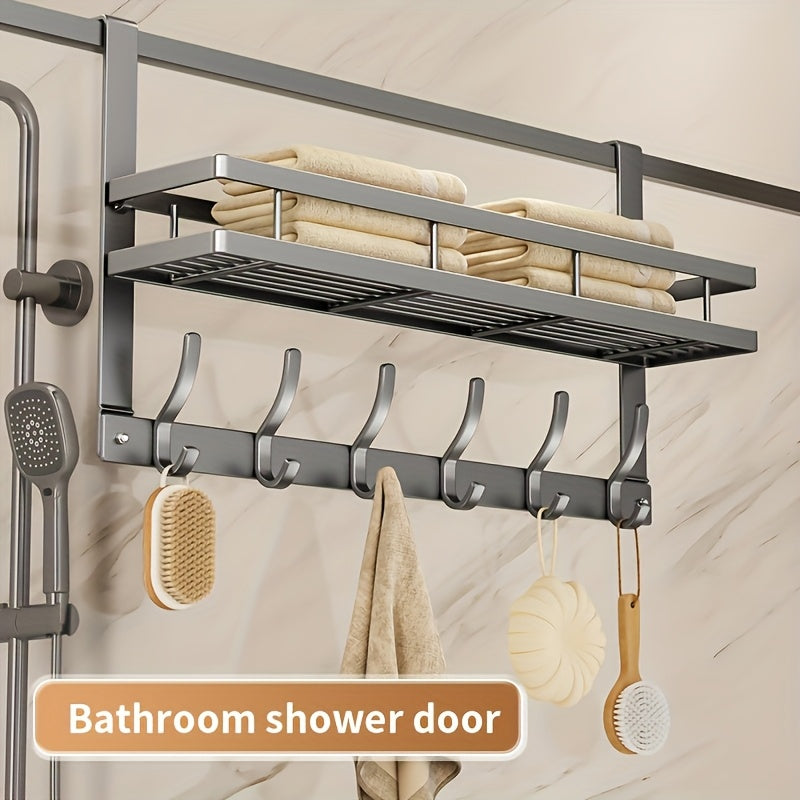 Multifunctional Metal Easy-Install Over-the-Door Storage Rack for Bedroom, Bathroom & Kitchen Organization, A Perfect Gift for Christmas And Halloween