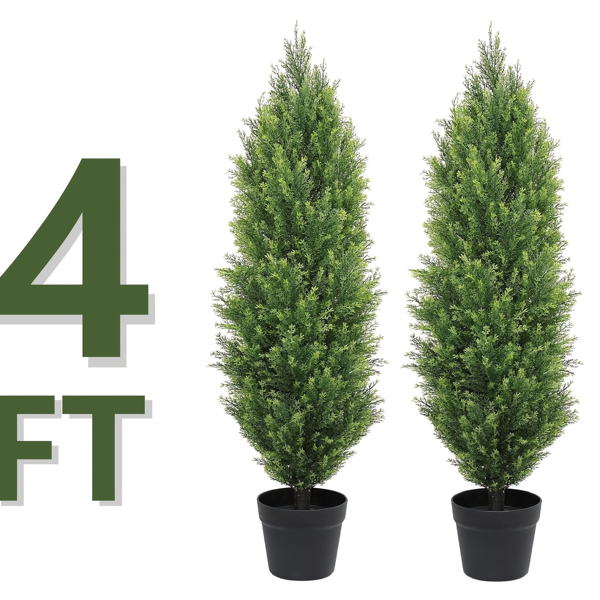 2-Pack Artificial Pine Tree, Faux Greenery Shaped Tree, Artificial Christmas Tree, Suitable for Indoor/Outdoor, Courtyard, Front Door