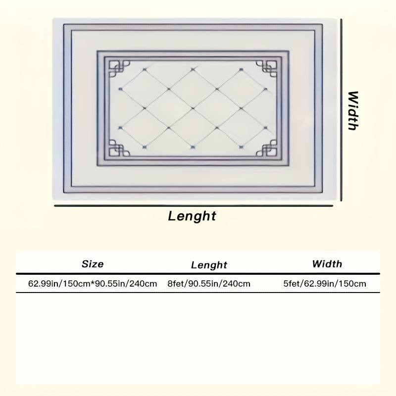 1 Luxury Rectangular Plush Rug Soft, Perfect for Living Room Sofas, Bedrooms, Home High-end Decor, Easy to Clean, Durable, Versatile, Fluffy, Tie-dye, Solid Color,, Slip-resistant, Machine Washable