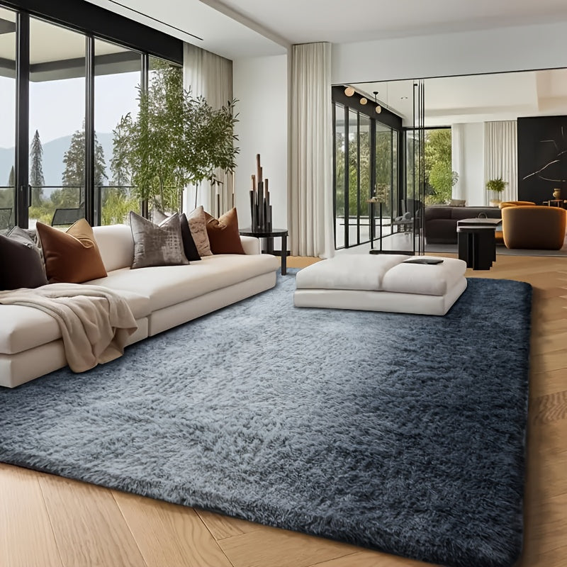 Extra Large Fluffy Shaggy Rug Suitable for Living Room Bedroom Carpet - Plush Soft Modern with Shag Carpet, Machine Washable Black Fuzzy Rug Suitable for Playroom,, Cozy Indoor Decor for Christmas Gift