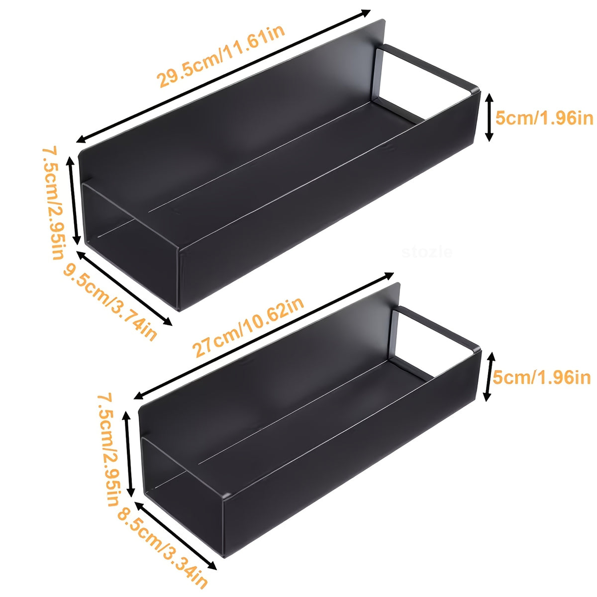 2/4pcs Magnetic Storage Box, Strong Magnetic Adsorption Non-perforated Installation Storage Rack, Kitchen Refrigerator, Coffee Machine, Washing Machine, Kitchen Spice Rack, Simple and Fashionable Household Goods.kitchen Organizers and Storage