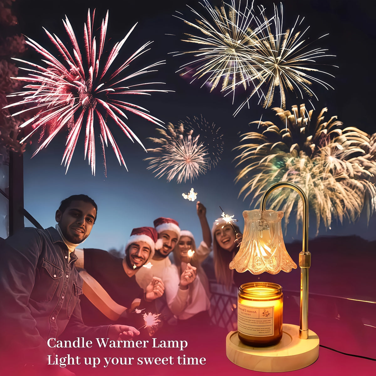 2-Pack Flower Candle Warmer Lamp, Adjustable Height, With Timer Dimmer, Room Decor Wax Melt Warmer For Scented Wax, Gift For Mom (no Bulb Included)