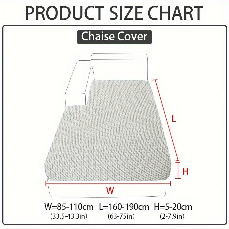 1pc of Wear-Resistant And Non-Slip Sofa Cover, Elastic Stretch L-Shaped Furniture Protector, Suitable for 3/2/1/4 Seat And Sectional Sofas, Made of Polyester Jacquard Fabric, Machine Washable, Ideal for Living Room, Bedroom