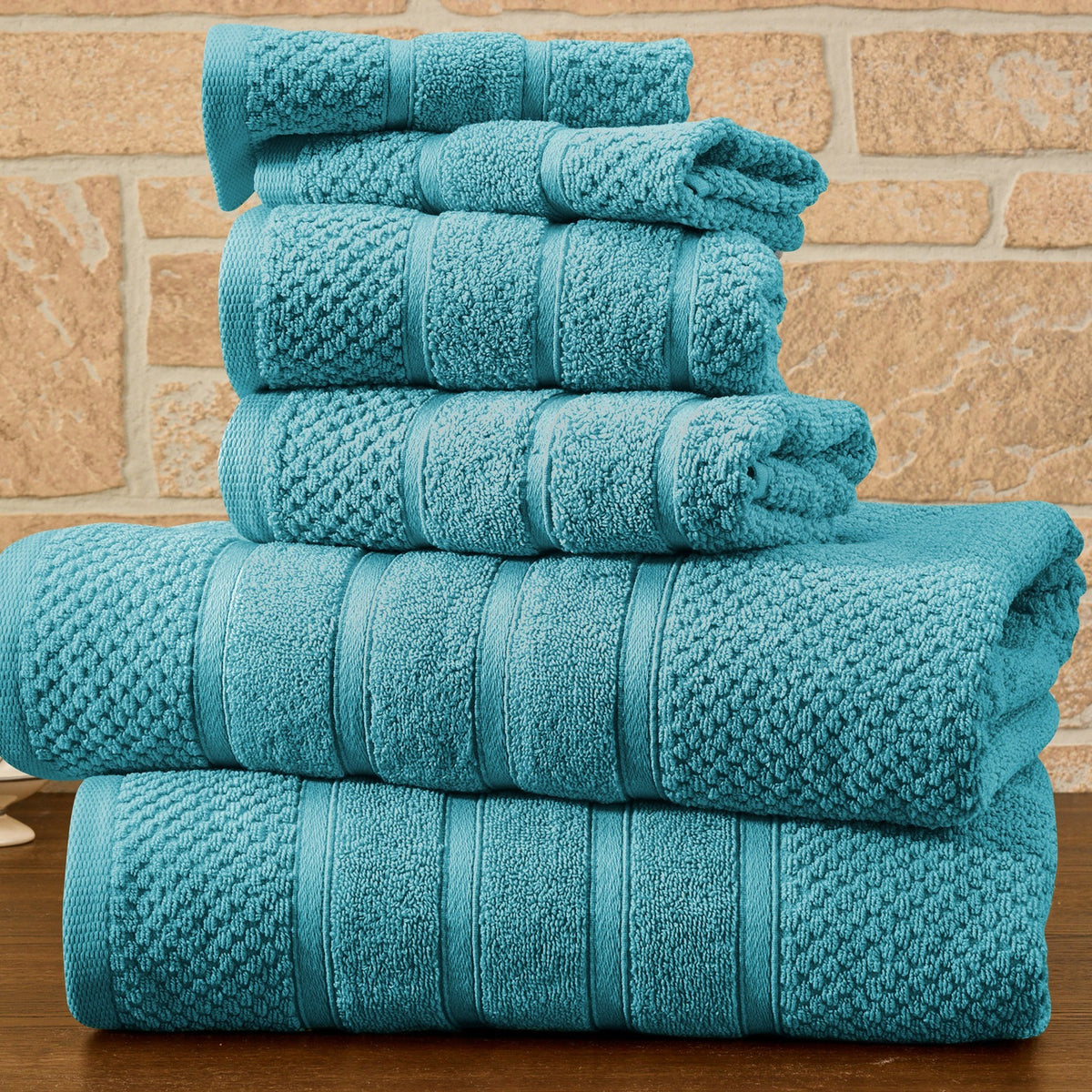 6 Piece Egyptian Cotton Towel Set . The set is made of 100 Egyptian cotton known for its softness, absorbency, and durability. These towels make an ideal complement to any bathroom whether you use it to pamper yourself or reserve it for special guests. Th