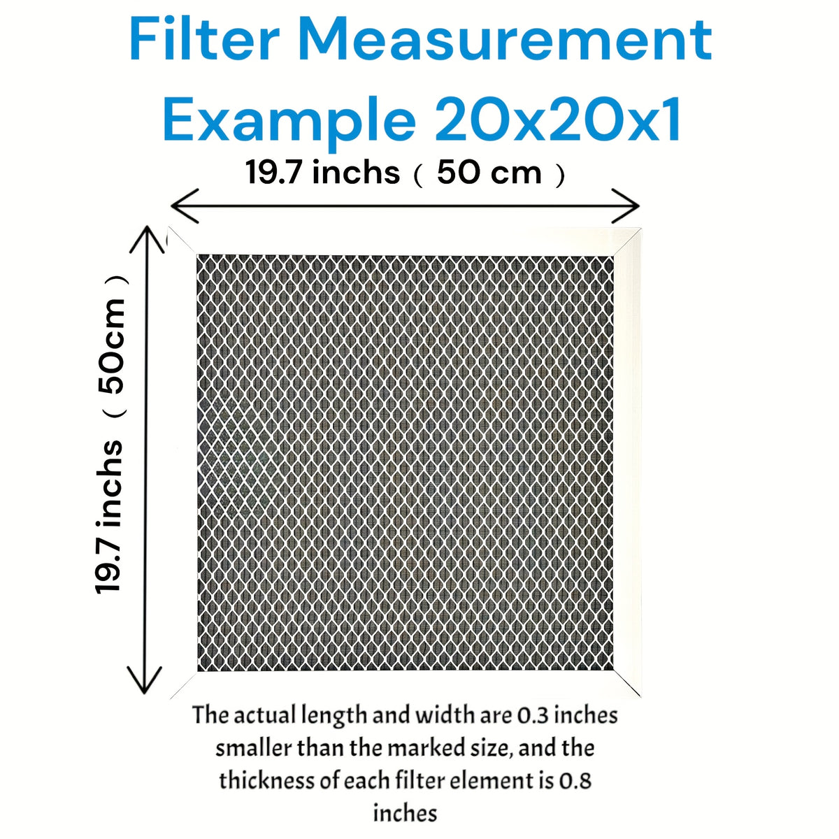 Reusable Air Filter - Washable & Permanent MERV 8 Electrostatic HVAC Furnace Filter with Aluminum Frame - Lasts a Lifetime for Home & Office AC Systems, Durable Construction, Sturdy Build, Maintenance Professionals