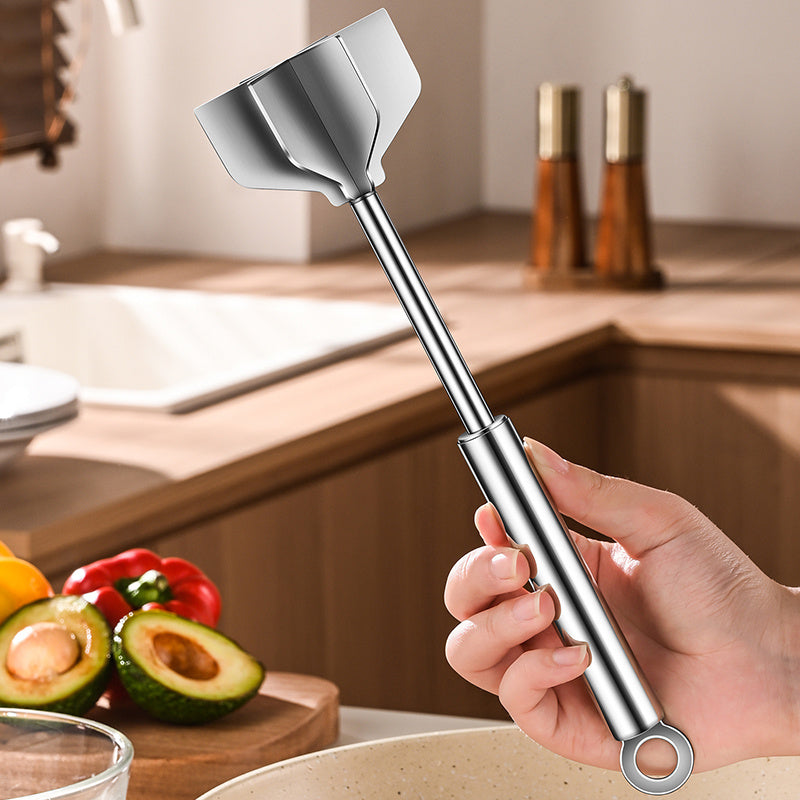 [Stainless Steel Meat Chopper] Meat Chopper 304 Stainless Steel Meat Chopper - With 6 Curved Blades, Heat Resistant Burger Meat Grinder, Non-Stick Mixing Chopper, Ground Beef Mashers, Potato Mashers Tools, Heavy Duty Food Grade Mixer Utensil for Home Meal