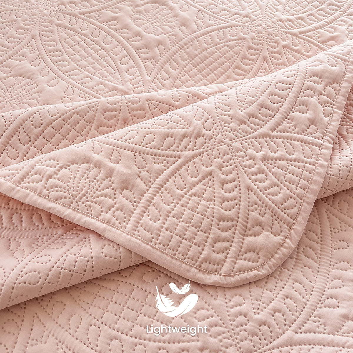 Lightweight Quilted Comforter -1pc Soft And Breathable White Bedspread, Modern Style Coin Pattern Quilt, Air-conditioned Quilt, Holiday Gifts For Family And Friends, Five-Star Hotel Sleep Experience-Excludes PillowcasesAll Seasons