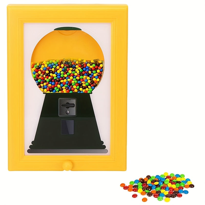 Wall-Mounted Square Photo Frame & Candy Dispenser with Picture Display Shelf - Horizontal Suitable for Candies, Nuts, Pet Treats Storage - Decor,, Office - Space-Saving Picture Frame and Treat Holder