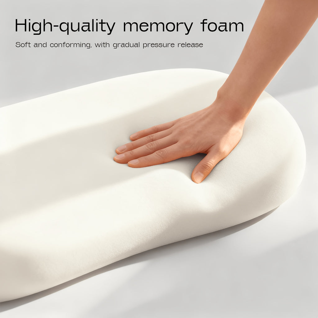 1pc Cloud Pillow for Neck Support, Ergonomic Contoured Design with Cooling Cover, All-Season Cooling Bed Pillow, Machine Washable, Multi-Color Options