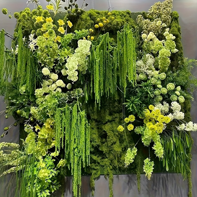 10pcs Artificial Amaranth Flowers - Elegant Green Wisteria Hanging Flowers for Bohemian Home, Party, Wedding Centerpiece, Christmas, Valentine'S Day, Outdoor Garden Decoration, Photography Prop, Bridal Bouquet Accessory