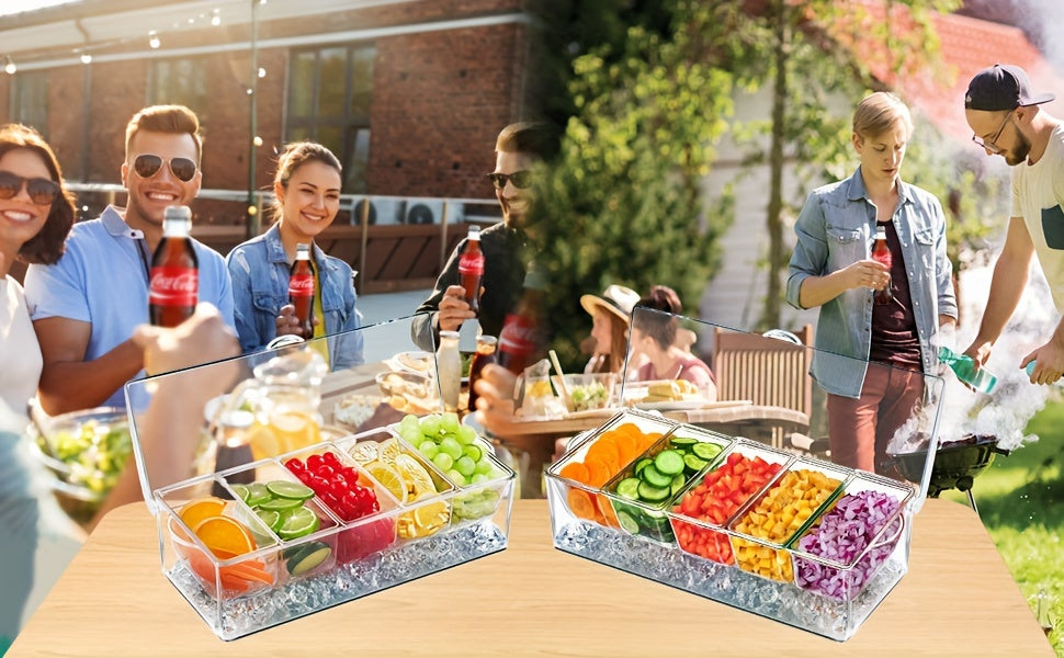 D 1 Set of Chilled Seasoning Plates