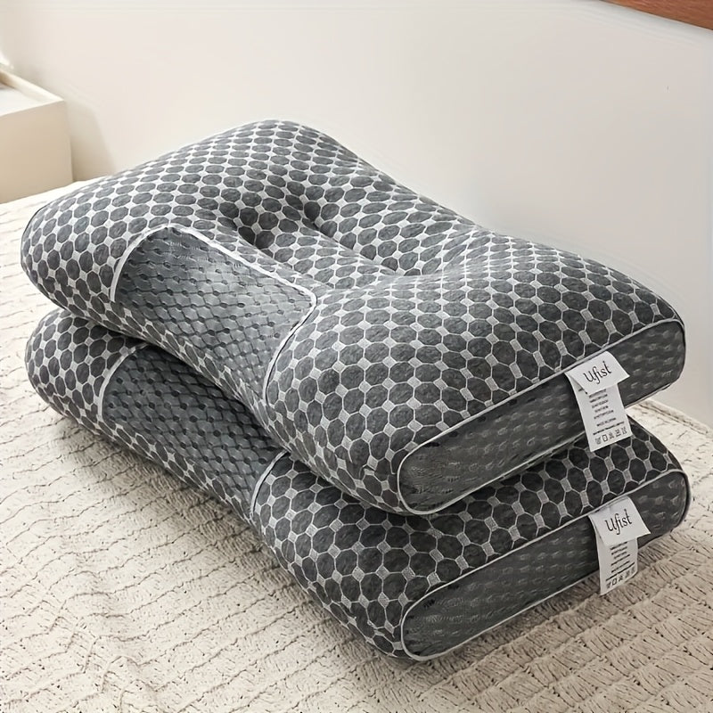 2pcs Buy 1 Get 1 Free Soft Massage Neck Pillows - Adjustable Ergonomic Orthopedic Cervical Support Pillow Suitable for Sleeping, Machine Washable Removable Cover & High-Quality Core, for - & Spinal