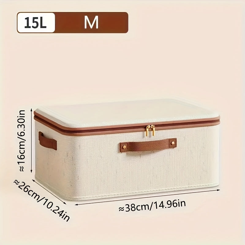 2-Pack Foldable Storage Bins with Lids - Large Capacity, Space-Saving Organizer for Clothes, Blankets, Books, Under-Bed Storage