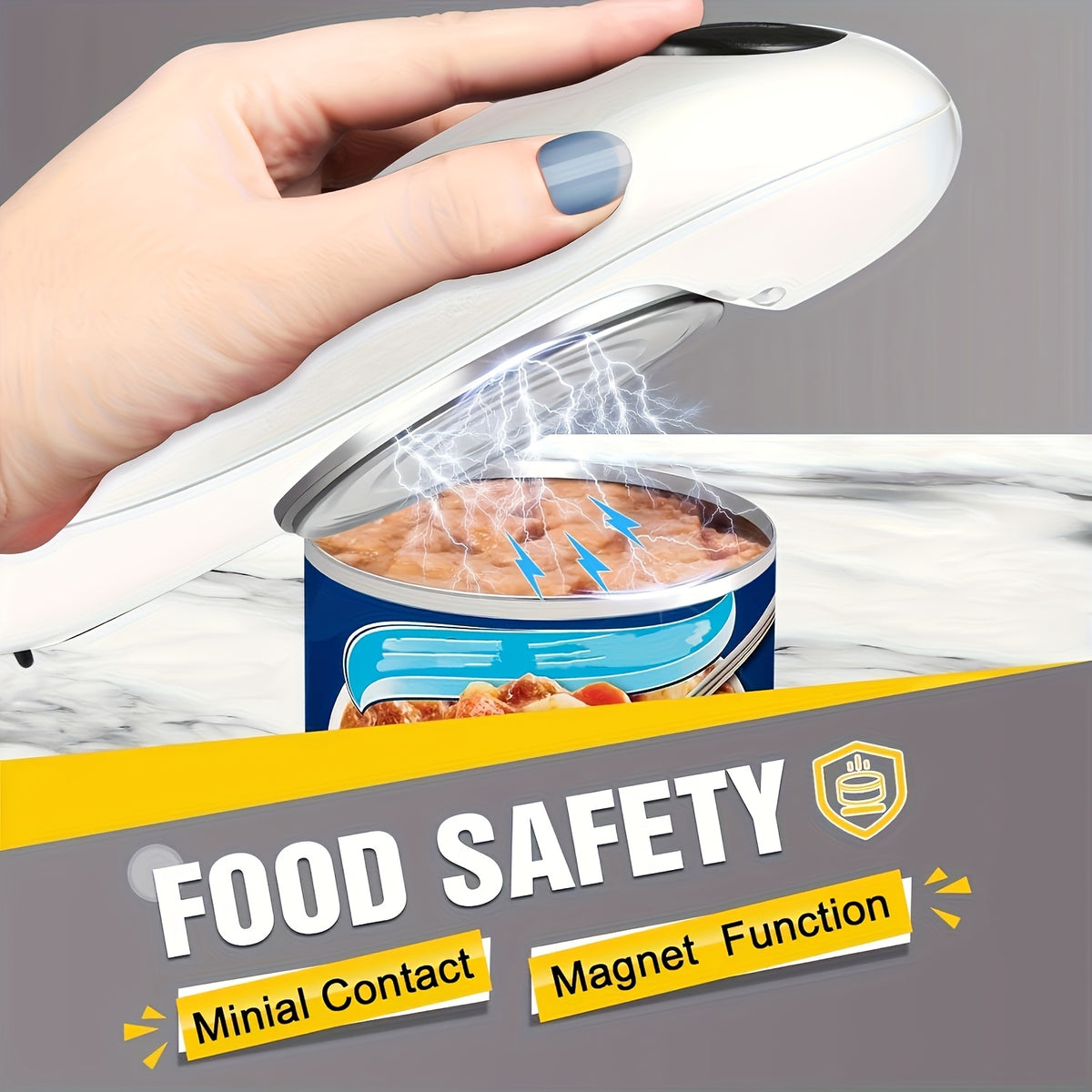 Automatic Electric Can Opener with a Single Touch, Designed for Seniors, Those with Arthritis, And Individuals with Limited Hand Mobility, Perfect for Use in The Kitchen Or While Camping, Making It an Excellent Easter Gift for Older Adults