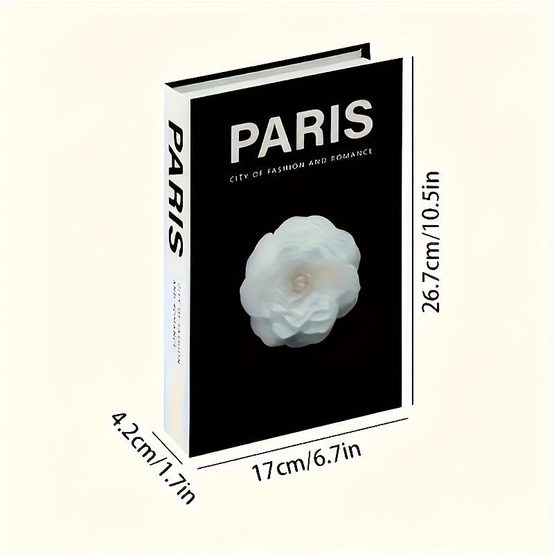 3pcs Set Modern Faux Books - Elegant Minimalist Fake Books with Parisian & New York City Themes, & Spine Design, Paper Material Decorative Bookends for Living Room, Bedroom, Coffee Table - Versatile Indoor/Outdoor Home Decor, No Power Needed