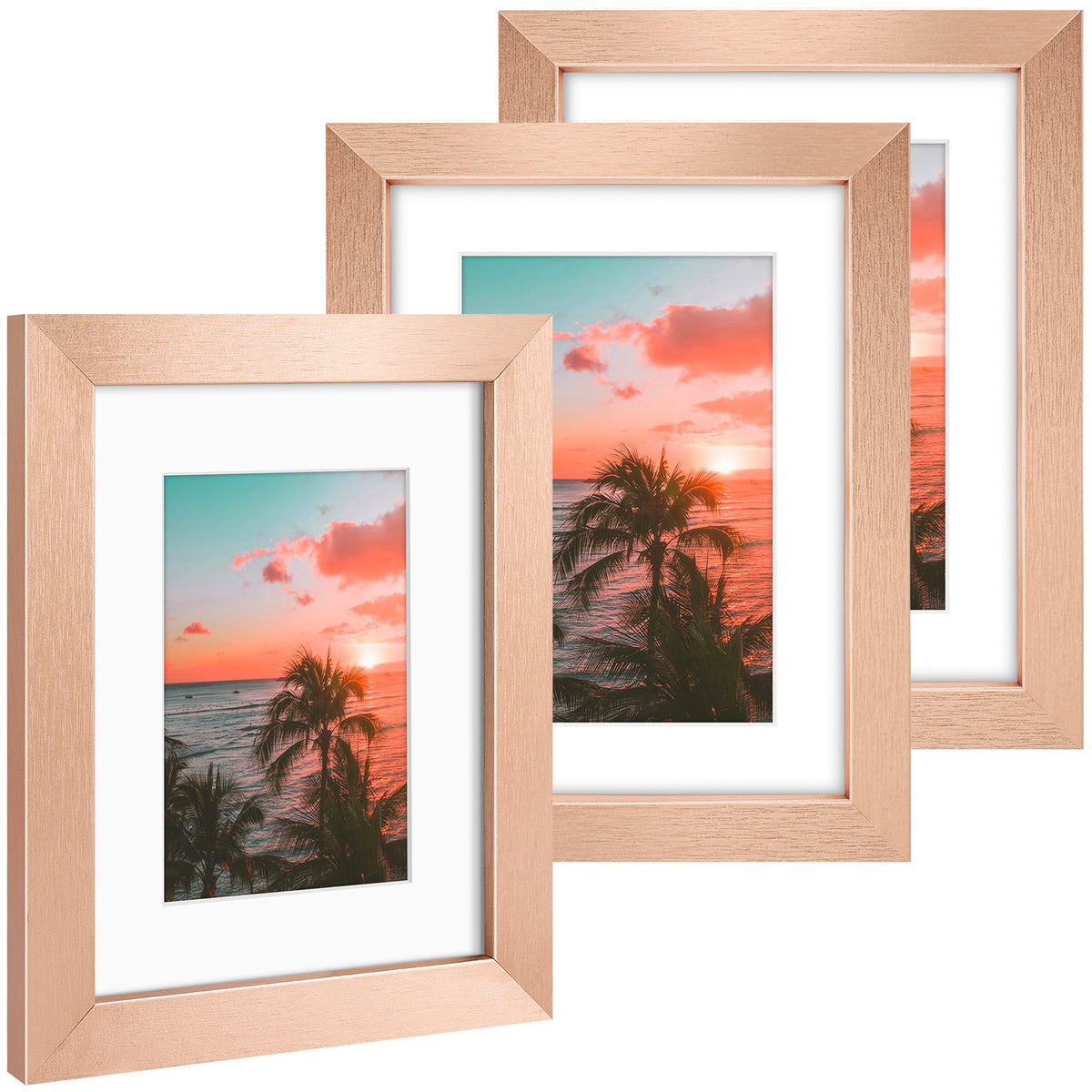3 Pack 6x8/8x10/9x12/11x14/16x20 Picture Frames Set with Mat or without Mat, Engineered Wood Photo Frames with Plexiglass, for Wall or Tabletop Display - Gallery Wall Frames, Office Home Decor,Poster Frames
