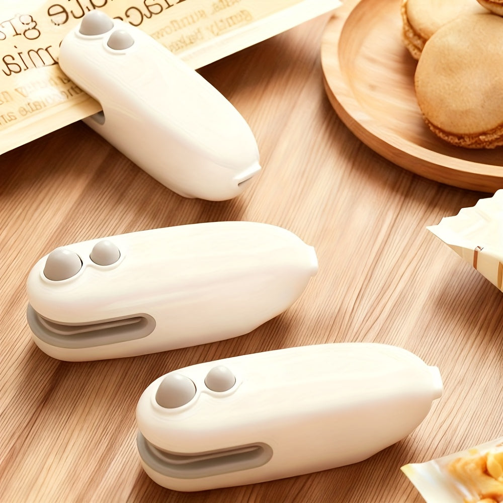 Buy 1 Get 1 Free, Total Of 2pcs Mini Bag Sealer, USB-C Rechargeable Bag Sealer, 2 In 1 Bag Sealer Heat Seal With Cutter And Magnet, Mini Bag Resealer Machine For Plastic Bags Snack Bags, Snacks Bag Sealer, Heat Sealer