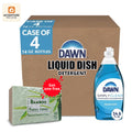 Dawn Simple Clean Dish Soap, 4 Pack 14 oz Bottles in Original Scent with Tissue for Everyday Hand Dishwashing and Home Kitchen Cleanup