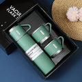 Stainless Steel Insulated Bottle Set, 500 ml Flask with Three Small Cups in Six Colors for Hot and Cold Drinks, Office, School and Travel Gifting