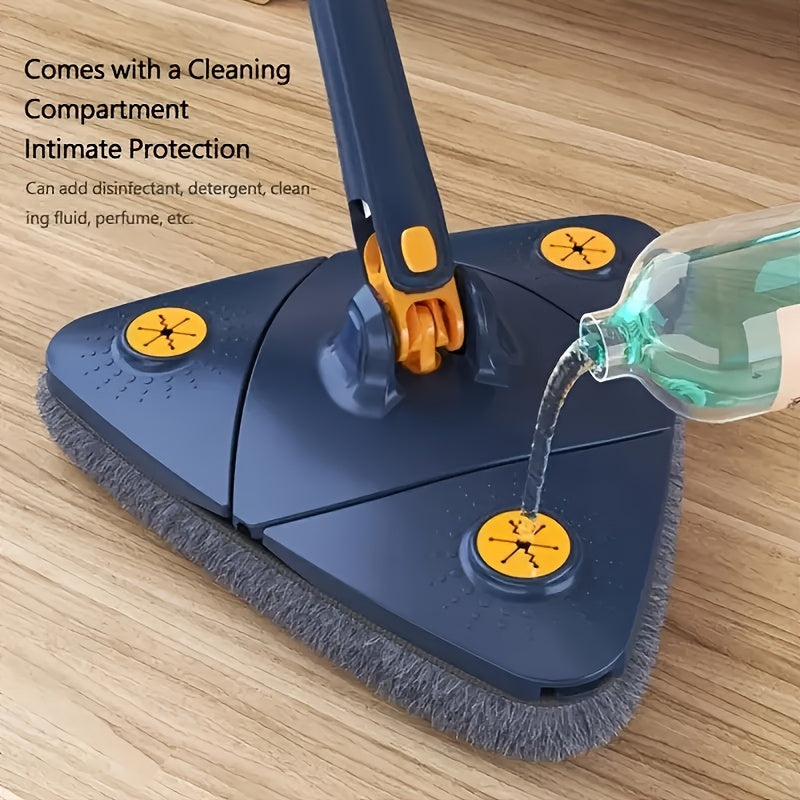 360° Rotating Mop - Hands-Free Wet/Dry Floor Cleaner with Long Handle, Multi-Surface Cleaning for Home, No Battery Required