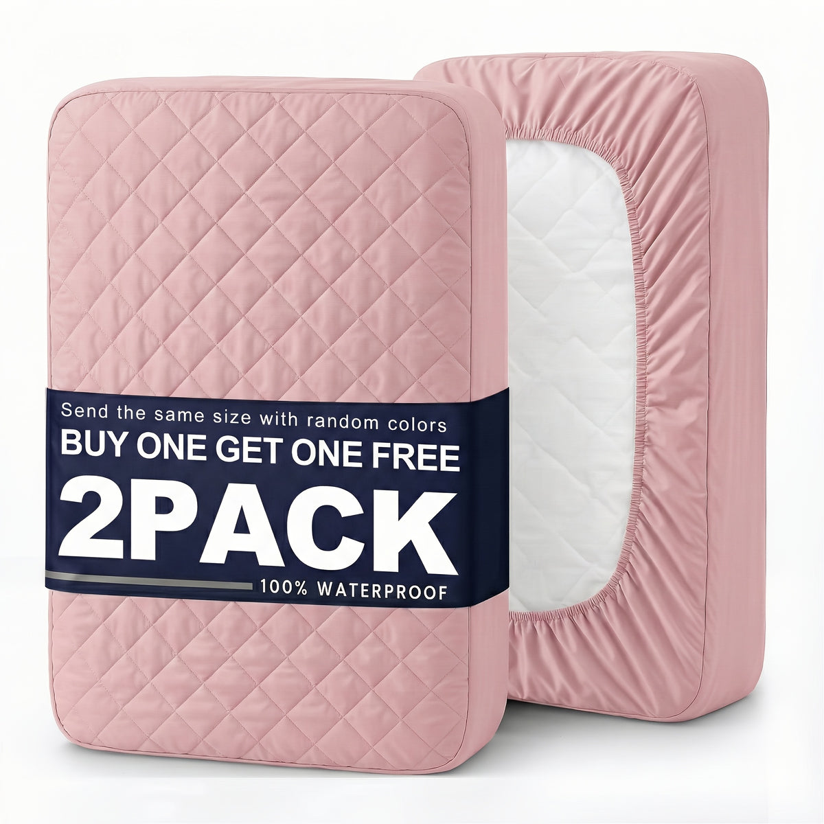 Purchase One And Receive Another At No Cost, Two Pieces Of Non-Slip Waterproof Mattress Covers(Any One Color + Another Random Color), Solid Color Bedspread With Deep Pockets - Bed Bug Mattress Protector, Bedding Suitable For Bedrooms And Guest Rooms